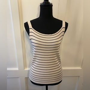 MaxMara knit beige with black stripe tank top